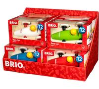 BRIO 30077 Wooden Toys: Push Along Racing Car 4 To Collect [1 SUPPLIED@ RANDOM]