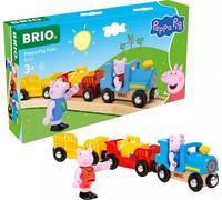 BRIO World - Peppa Pig Train - Wooden Train for Kids Age 3 Years Up - Railway Accessories and Add Ons