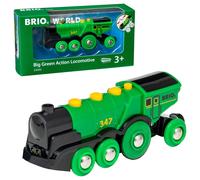 BRIO Big Green Locomotive Battery Powered Toy Train for Kids Age 3 Years Up - Ra