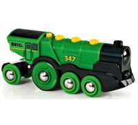 BRIO Big Green Locomotive Battery Powered Toy Train for Kids Age 3 Years Up - Ra