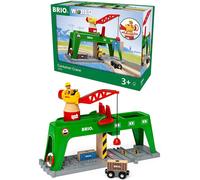 BRIO World Container Crane for Kids Age 3 Years Up - Wooden Railway Train Accessories and Add Ons