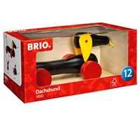 Infant Toddler Sausage Dog Pull Along Toys Up To 1 Year BRIO 20 x 9.3 x 8.8cm