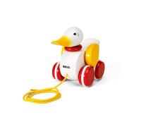 BRIO Infant & Toddler Pull Along Duck - Wooden Toy for Motor Skills | FSC Beech