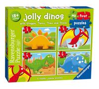 Brio Jolly Dinos My First Puzzles (2,3,4,5Pc) - Brand New And Sealed