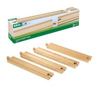 BRIO Long Straights Wooden Train Track for Kids Age 3 Years Up - Compatible with all BRIO Railway Sets & Accessories
