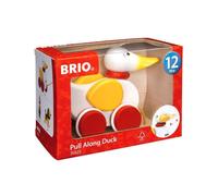 BRIO Pull Toy Duck - Wooden Pull Along Toy for Ages 1+ - Educational 30323