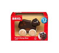 Brio 30338 Push Along Bear The Perfect Playmate for Your Toddler , White
