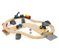 BRIO Rail and Road Loading Set 33210 32 piece Wooden Railway Set - Great Value
