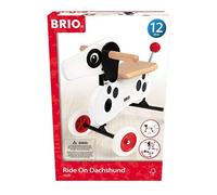 BRIO Ride-On Dachshund White 30281 for ages 1 and up. [Toy Wooden Toy Gift for