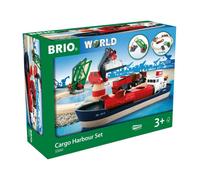 BRIO World - 33061 Cargo Harbor Set | 16 Piece Toy Train with Accessor