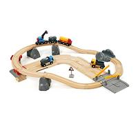 BRIO World 33210 - Race Track for Racetrack - Complete Set 33 Pieces - Wooden Track on 2 Levels - Toy for Boys and Girls from 3 Years