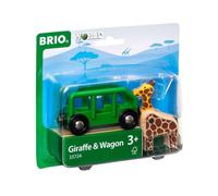 BRIO World - 33724 Giraffe and Wagon Set | Imaginative Play Toy Train Accessory for Kids | FSC-Certified Wood | Engineered for Toddlers 3 and Up Gree
