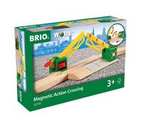 BRIO World 33750 - Magnetic Action Crossing - Wooden Toy Train Accessory for Kids Ages 3 and Up