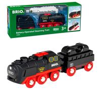 BRIO World 33884 Battery Powered Steam Locomotive Medium to Large, Multicolor