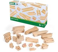 BRIO World 50 Piece Train Track Pack for Kids Age 3 Years Up - Wooden Railway Accessories and Add Ons