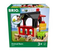 BRIO World Animal Barn Toy Accessory for Kids Age 3 Years Up - Wooden Railway Set Add On Accessories