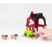 BRIO World Animal Barn 36012 Wooden Train Toy Accessory for Kids Age 3 Up