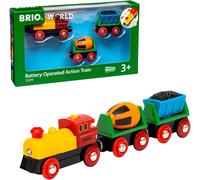 BRIO World Battery Operated Action Train for Kids Age 3 Years Up - Wooden Railw