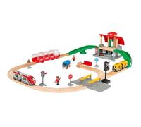 BRIO World Central Train Station for Kids Age 3 Years Up - Wooden Railway Accessories and Add Ons