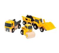 BRIO World Construction Vehicles for Kids Age 3 Years Up - Wooden Railway Train Set Add On Accessories