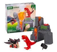 BRIO World Dinosaur Erupting Volcano Battery Powered for Kids Age 3 Years Up - Wooden Railway Accessories and Add Ons