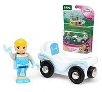 BRIO World Disney Princess Cinderella and Train Carriage for Kids Age 3 Years Up - Wooden Railway Add On Accessories