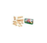 BRIO World - Expansion Pack - Intermediate Wooden Train Track for Kids age 3 years and up compatible with all train sets & World Curved Bridge for Kid