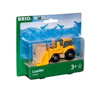 BRIO World Farm Tractor Loader Toy for Kids Age 3 Years Up - Wooden Railway Trai