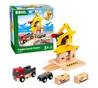 BRIO World Freight Goods Station for Kids Age 3 Years Up - Wooden Railway Train Accessories and Add Ons
