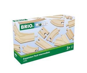 BRIO World Intermediate Expansion Pack Wooden Railway Track - Train Track Extension Pieces & Switch Tracks Add-On, Compatible with BRIO World Trains, Sets & Accessories, Kids 3 Years and Up