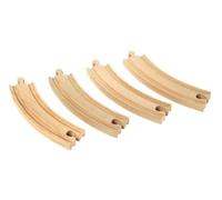 BRIO World Large Curved Wooden Train Track for Kids Age 3 Years Up - Railway Accessories and Add Ons