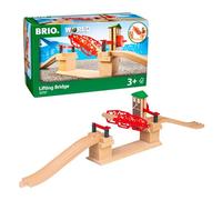 BRIO World Lifting Bridge for Kids, Wooden Railway Drawbridge with 2 Ascending Tracks, Ages 3 Years and Up