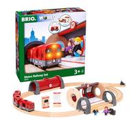 BRIO World Metro Train Set for Kids Age 3 Years Up - Wooden Railway Accessories and Add Ons - Gifts for Boys and Girls