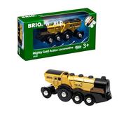 BRIO Mighty Gold Action Locomotive Battery Powered Train for Kids Age 3 Years Up - Compatible with all BRIO Wooden Railway Sets & Accessories