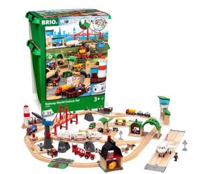 BRIO World Railway Deluxe Train Set for Kids Age 3 Years Up - Compatible with all BRIO Railway Sets & Accessories