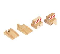 BRIO World Ramp and Buffer Stop Wooden Train Track for Kids Age 3 Years Up - Add On Railway Accessory
