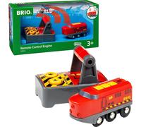 BRIO World Remote Control Toy Train Engine for Kids Age 3 Years Up - Wooden Rail