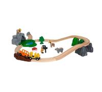 BRIO World Safari Adventure Train Set for Kids Age 3 Years Up - Wooden Railway Expansions and Accessories