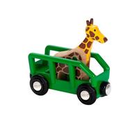 BRIO World Safari Giraffe & Wagon for Children Age 3 Years Up - Wooden Railway Train Expansions and Accessories