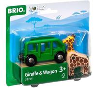 BRIO World Safari Giraffe & Wagon for Children Age Brio 33724, Multicoloured