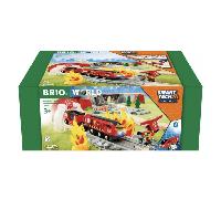 BRIO World Train Set Smart Tech Sound - Fire Rescue Set