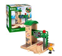 BRIO World Train Signal Station for Kids Age 3 Years Up - Wooden Railway Accessories and Add Ons