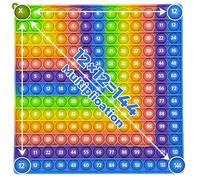 Briocht Multiplication Pop Fidget Toy Maths Chart, Times Tables Pop 12x12 Math Fidget Toy, Maths Chart ADHD Stress Anxiety Relief Toy Learning School kids Gift Toy (Blue Right-Angled Side)