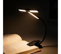 Briocht Music Stand Light Reading Light Clip On Book Light, 4 Color Temperatures 12 Brightness Levels 3-Head Design, Eye-Caring Lamp for Piano Sheet Music Reading Studying Crafting Bedside