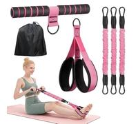 Briocht Upgraded Multifunction Pedal Resistance Band with Handles, 3-Tube Adjustable Resistance Bands for Home Workout, Sit-Up Assist Exercise Equipment for Women & Men, Full Body Training for Abs