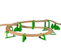 Briocks® - Spiral Rail Mount for Wooden Train - Compatible with BRIO, Thomas, Lillabo, IKEA, Melissa & Doug, Oxybul, Playtive and Many More! (2 Levels)