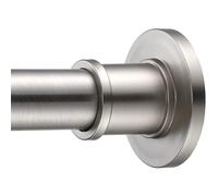 BRIOFOX Industrial Shower Curtain Rod - Never Rust Non-Slip 43-72 Inch Stainless Steel, Nickel