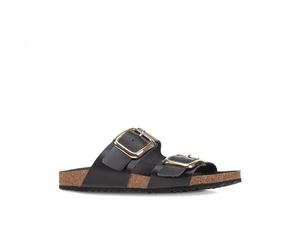 Brionia Large Buckle Mules Black