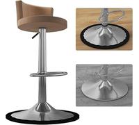 BRIOTA 2 Pcs Bar Stool Leg Protectors Ring, Chair Leg Floor Protector, No Scratches No Noise Chair Footrest Bottom Pads for 14.5" to 16.5" Round Base-Black (Black）