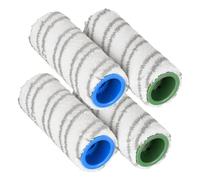 BRIOTA 4 PCS Multi-Surface Roller Set, Microfibre Roller Brush Set Compatible with Karcher FC3 FC5 FC7 FC3D FC5D Cordless Hard Floor Cleaner Roller, Grey Rollers Brush Set